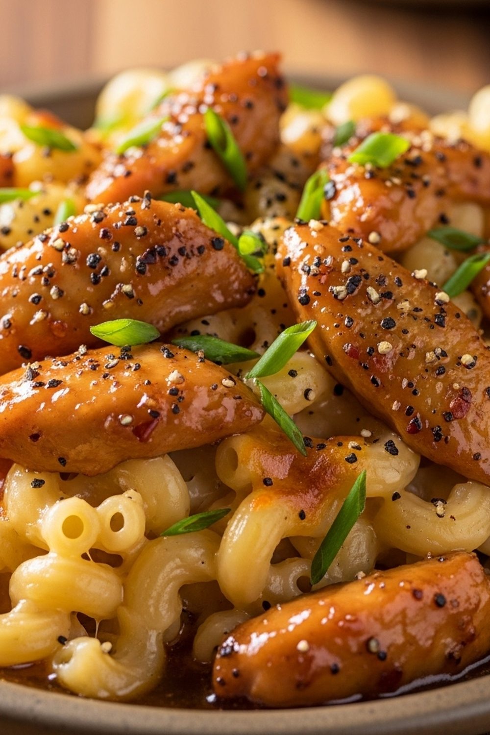 Honey-Pepper-Chicken-Mac-Cheese-Recipe - Finished Dish