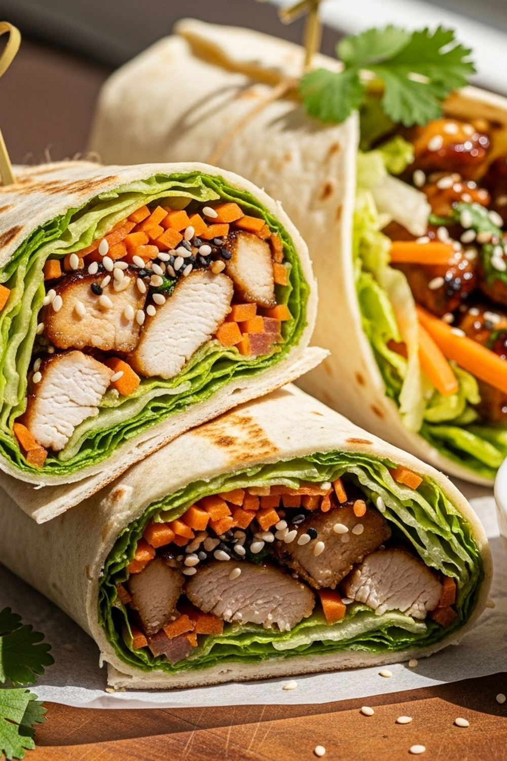 Teriyaki-Chicken-Wraps-Quick-Delicious - Finished Dish